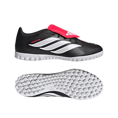 adidas Predator CLUB Fold-over Tongue Turf Boots | Core Black / Cloud White / Lucid Red | Men's