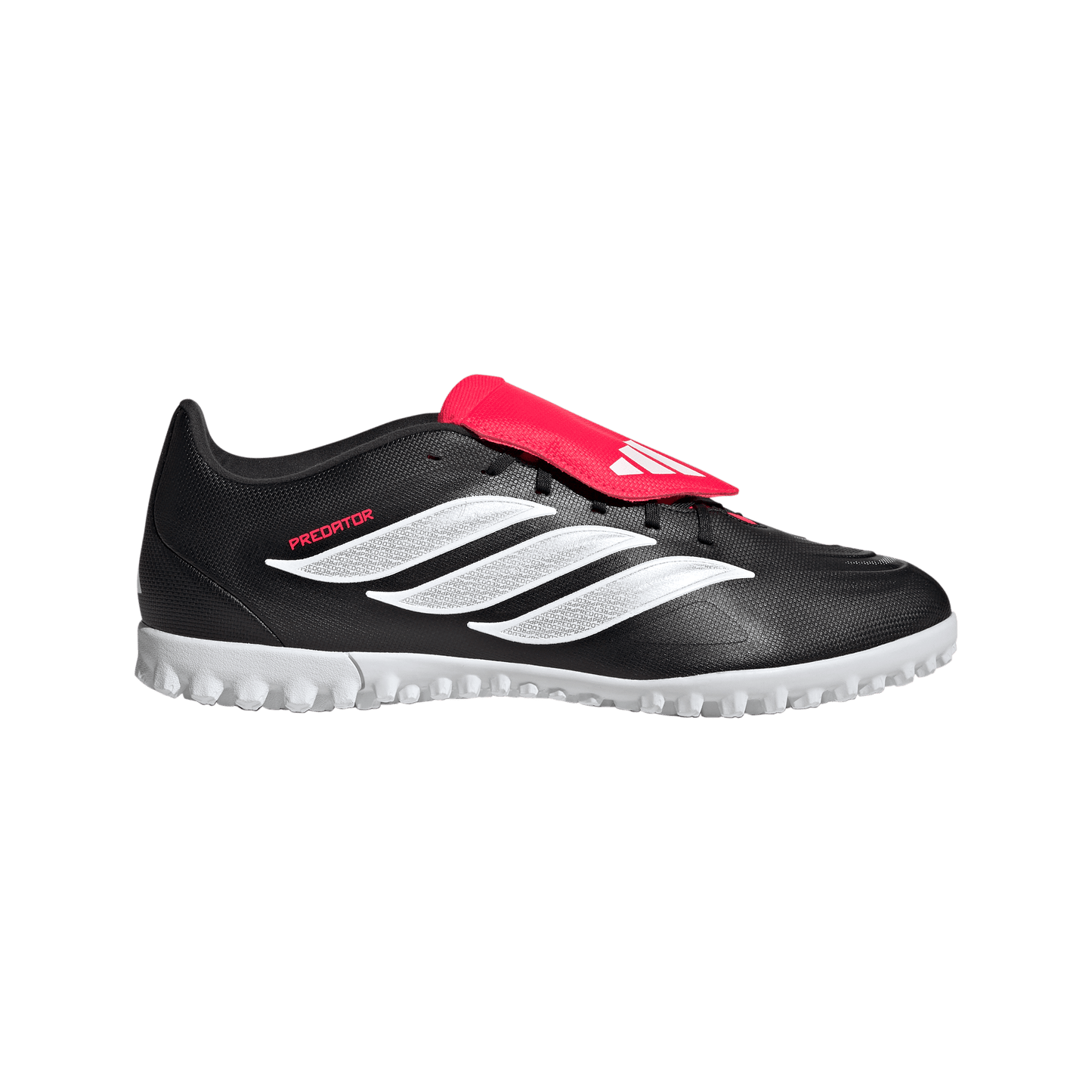 adidas Predator CLUB Fold-over Tongue Turf Boots | Core Black / Cloud White / Lucid Red | Men's