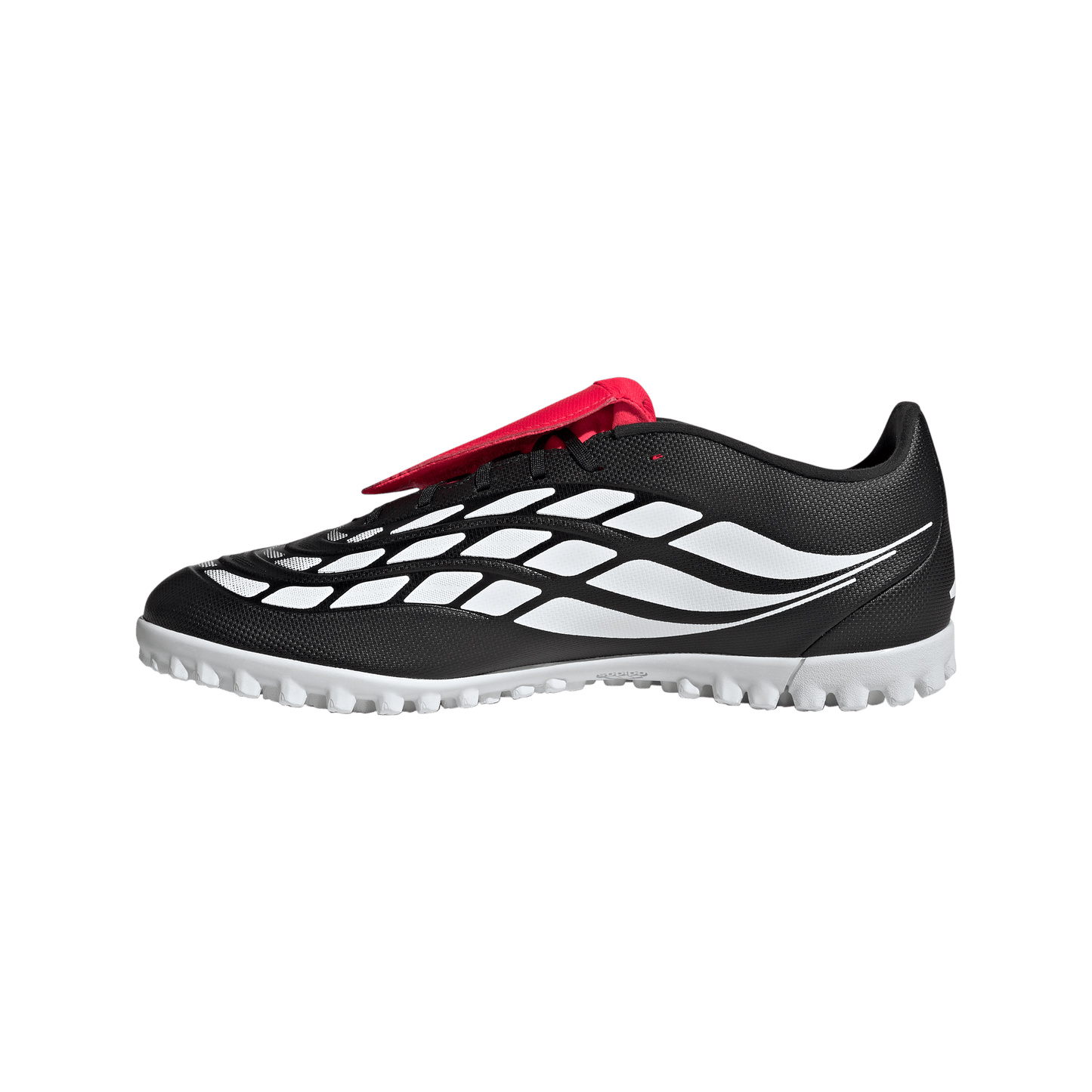 adidas Predator CLUB Fold-over Tongue Turf Boots | Core Black / Cloud White / Lucid Red | Men's