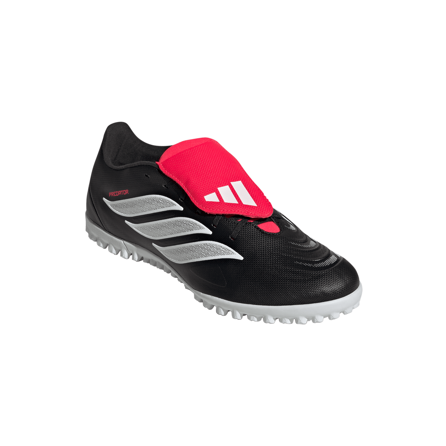 adidas Predator CLUB Fold-over Tongue Turf Boots | Core Black / Cloud White / Lucid Red | Men's