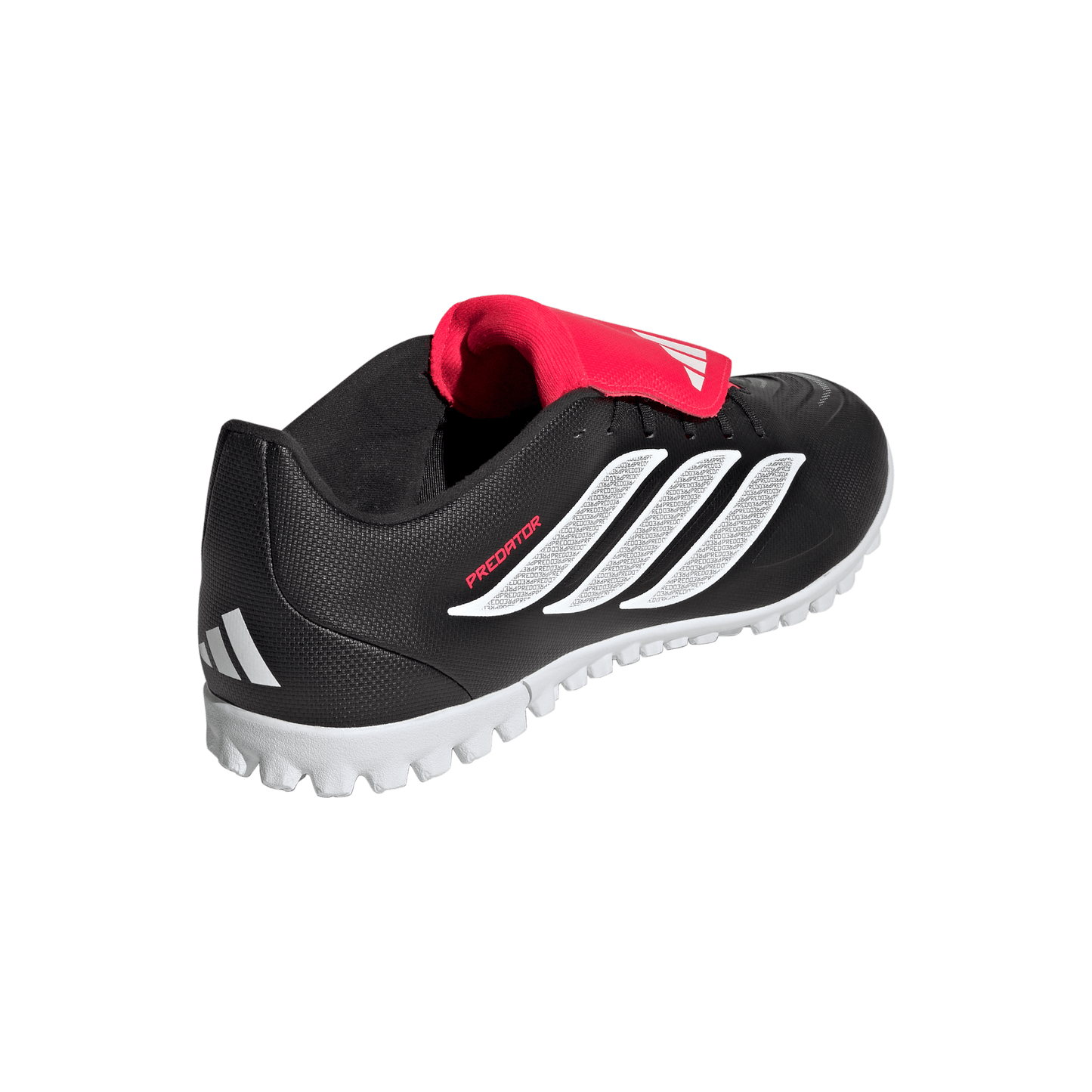 adidas Predator CLUB Fold-over Tongue Turf Boots | Core Black / Cloud White / Lucid Red | Men's