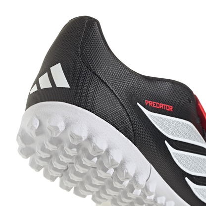 adidas Predator CLUB Fold-over Tongue Turf Boots | Core Black / Cloud White / Lucid Red | Men's