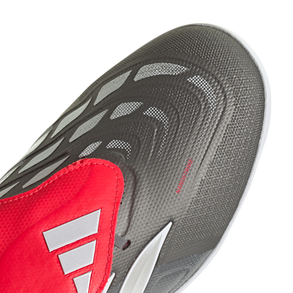 adidas Predator League Fold-Over Tongue Turf Soccer Shoes | Iron Metallic / Zero Metalic / Lucid Red | Men's