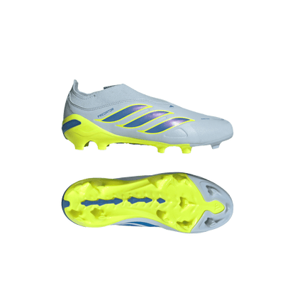 adidas Predator League Laceless FG Soccer Cleats | Crystal Sky / Ray Blue / Team Solar Yellow | Kid's