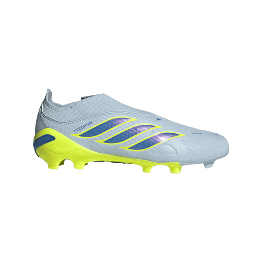 adidas Predator League Laceless FG Soccer Cleats | Crystal Sky / Ray Blue / Team Solar Yellow | Kid's