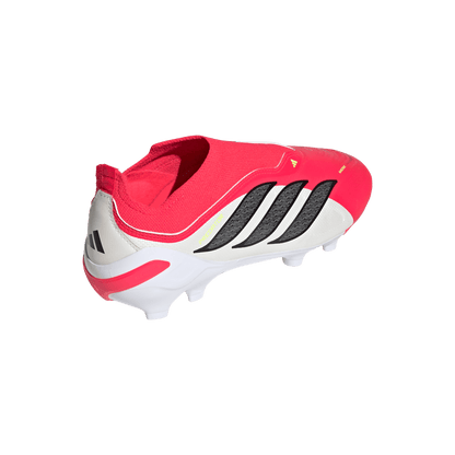 adidas PREDATOR LEAGUE Laceless Firm Ground Soccer Cleats | Lucid Red / Core Black / Cloud White | Kids