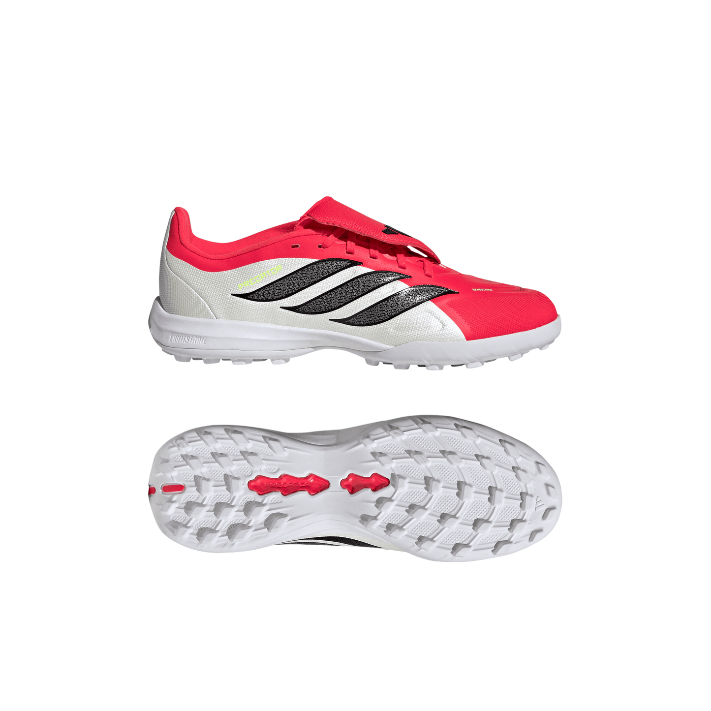 adidas PREDATOR LEAGUE Fold-Over Tongue Turf Soccer Shoes | Lucid Red / Core Black / Cloud White | Kid's
