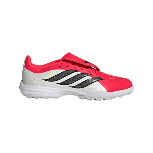 adidas PREDATOR LEAGUE Fold-Over Tongue Turf Soccer Shoes | Lucid Red / Core Black / Cloud White | Kid's