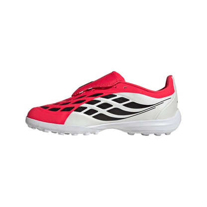 adidas PREDATOR LEAGUE Fold-Over Tongue Turf Soccer Shoes | Lucid Red / Core Black / Cloud White | Kid's