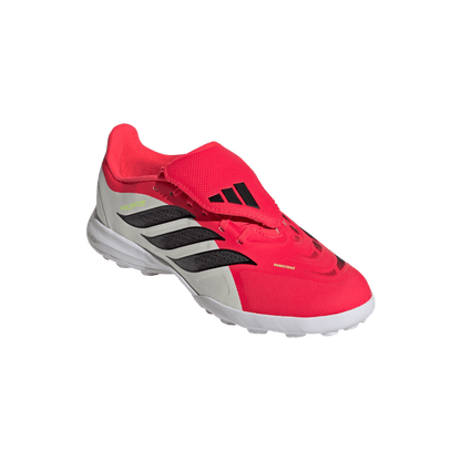 adidas PREDATOR LEAGUE Fold-Over Tongue Turf Soccer Shoes | Lucid Red / Core Black / Cloud White | Kid's