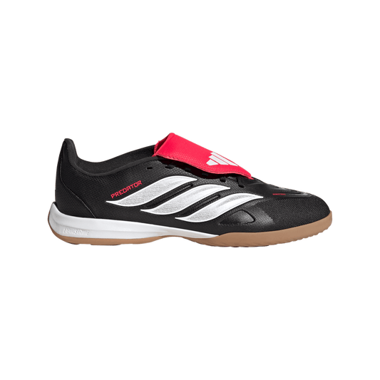 adidas Predator League Fold-Over Tongue Indoor Soccer Shoes | Core Black / Cloud White / Lucid Red | Kid's