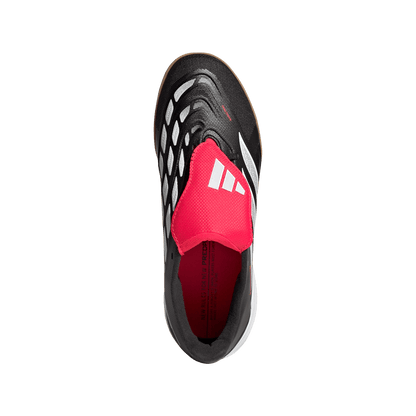 adidas Predator League Fold-Over Tongue Indoor Soccer Shoes | Core Black / Cloud White / Lucid Red | Kid's