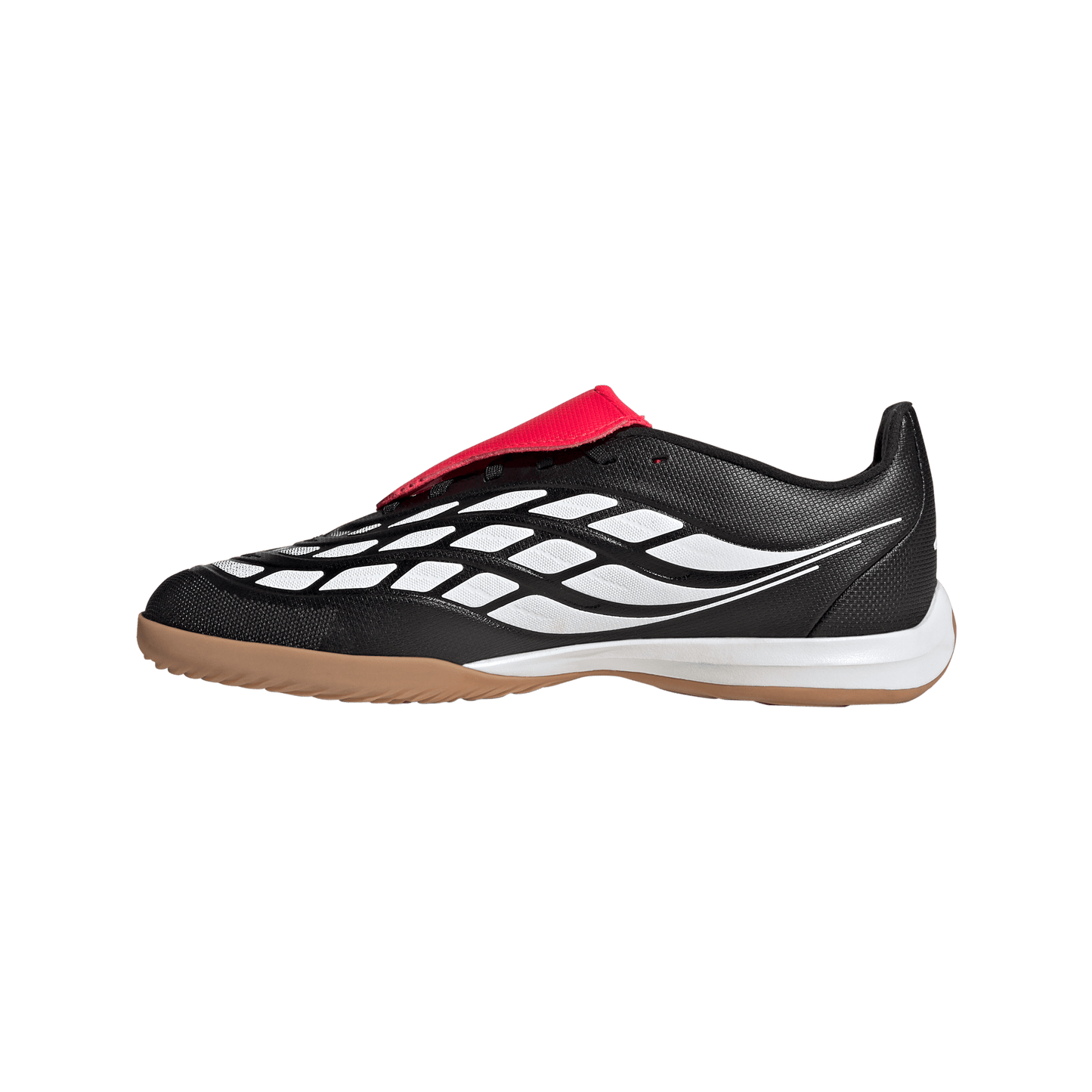 adidas Predator League Fold-Over Tongue Indoor Soccer Shoes | Core Black / Cloud White / Lucid Red | Kid's