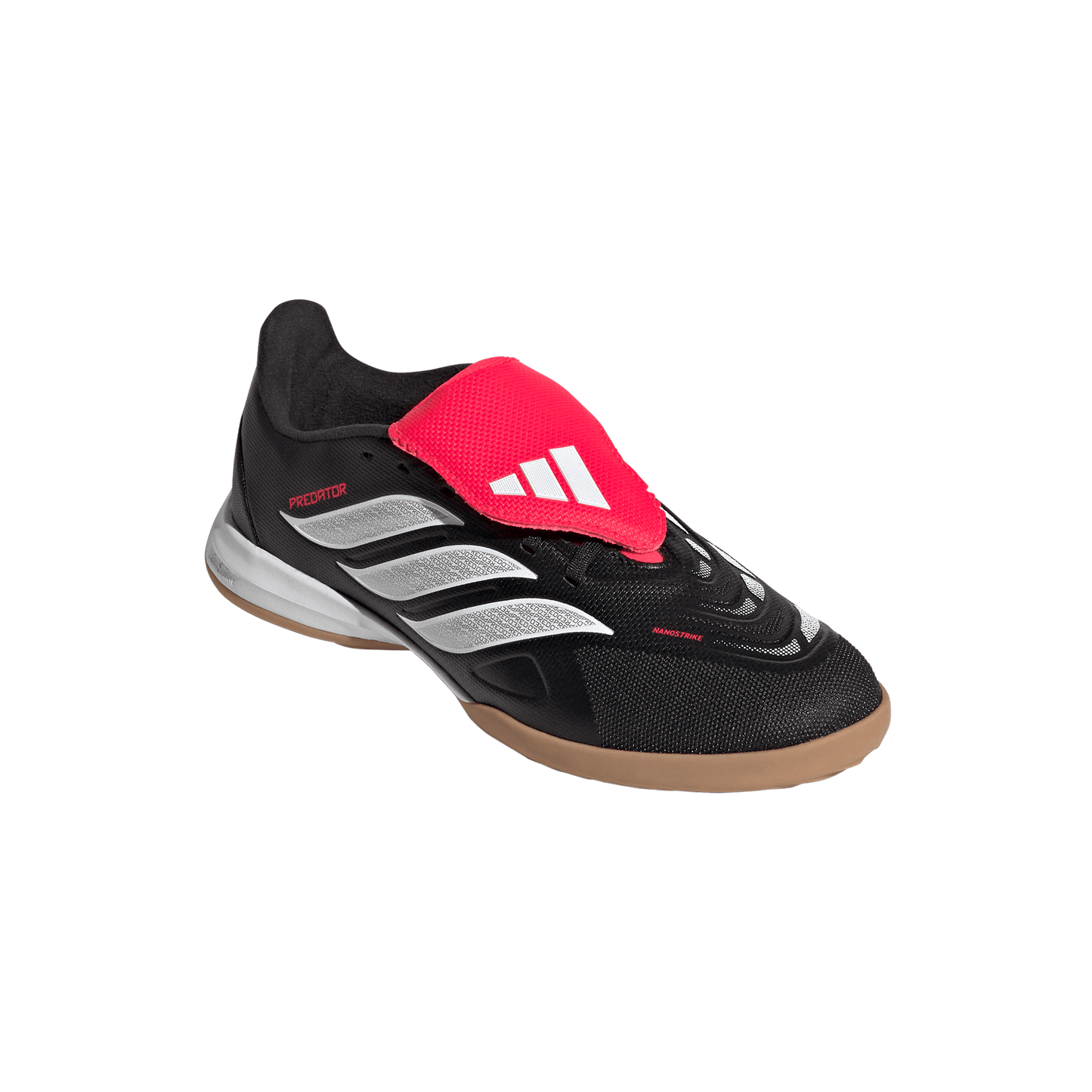 adidas Predator League Fold-Over Tongue Indoor Soccer Shoes | Core Black / Cloud White / Lucid Red | Kid's