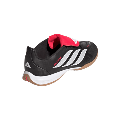 adidas Predator League Fold-Over Tongue Indoor Soccer Shoes | Core Black / Cloud White / Lucid Red | Kid's
