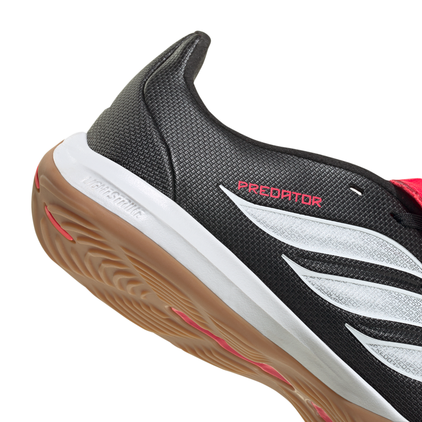adidas Predator League Fold-Over Tongue Indoor Soccer Shoes | Core Black / Cloud White / Lucid Red | Kid's