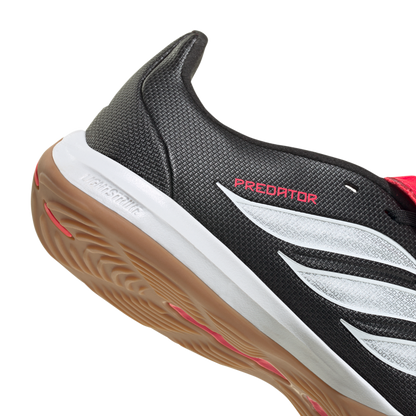 adidas Predator League Fold-Over Tongue Indoor Soccer Shoes | Core Black / Cloud White / Lucid Red | Kid's