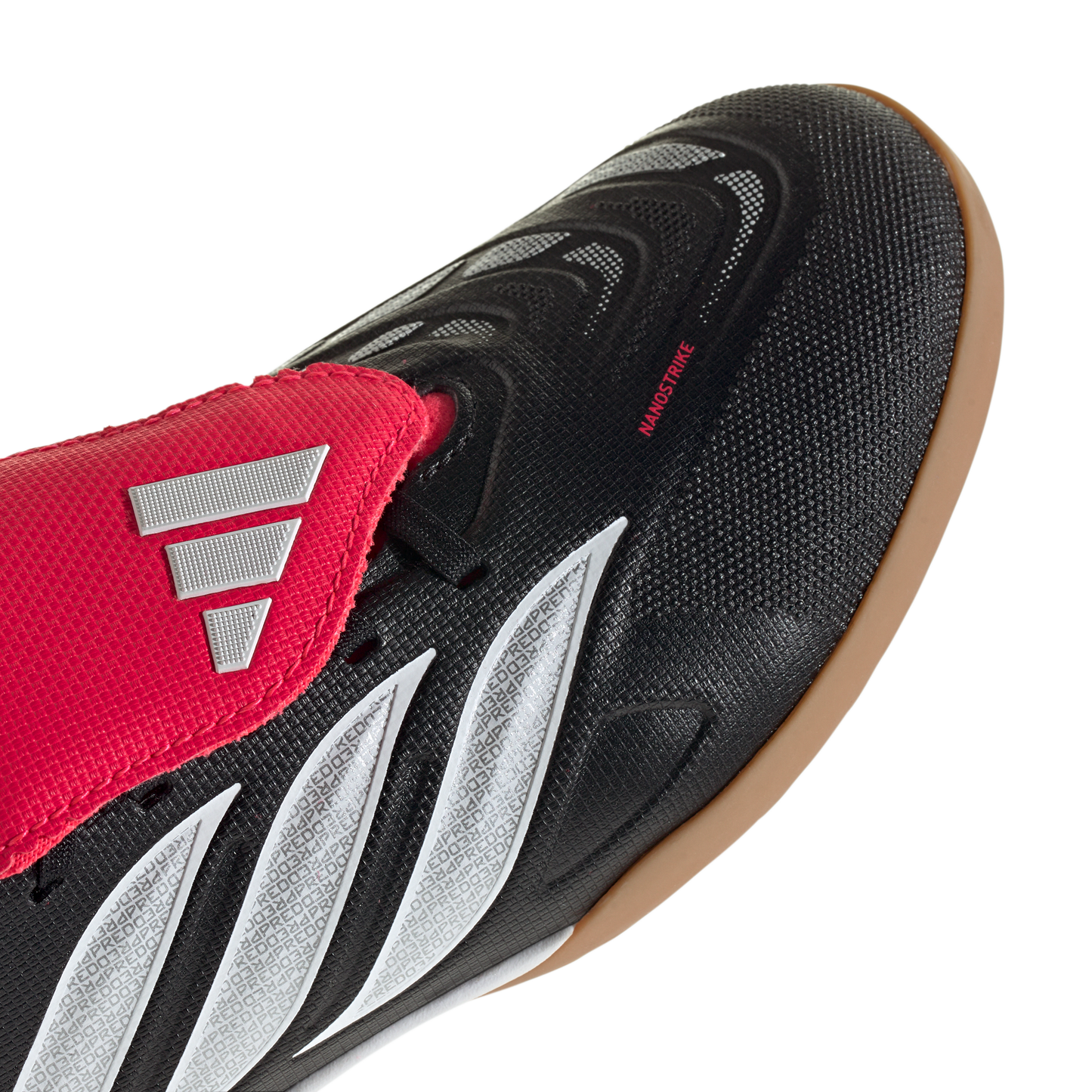 adidas Predator League Fold-Over Tongue Indoor Soccer Shoes | Core Black / Cloud White / Lucid Red | Kid's