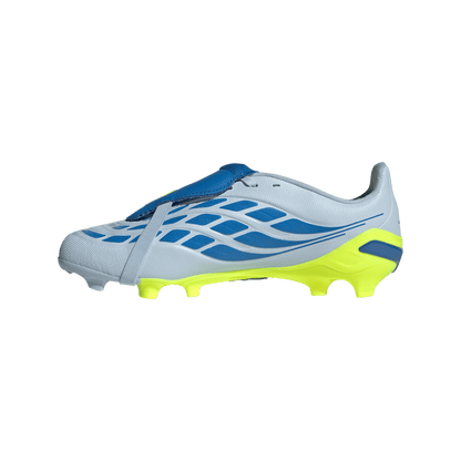 adidas Predator League Fold-Over Tongue FG/MG Soccer Cleats | Crystal Sky / Ray Blue / Team Solar Yellow | Kid's