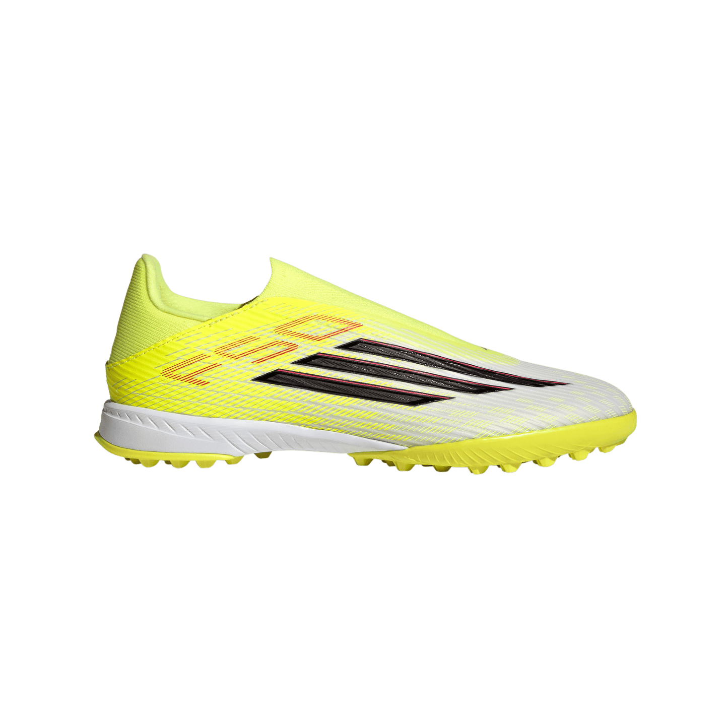 adidas F50 League Laceless Turf  Soccer Shoes | Team Solar Yellow 2 / Core Black / Lucid Rec | Men's