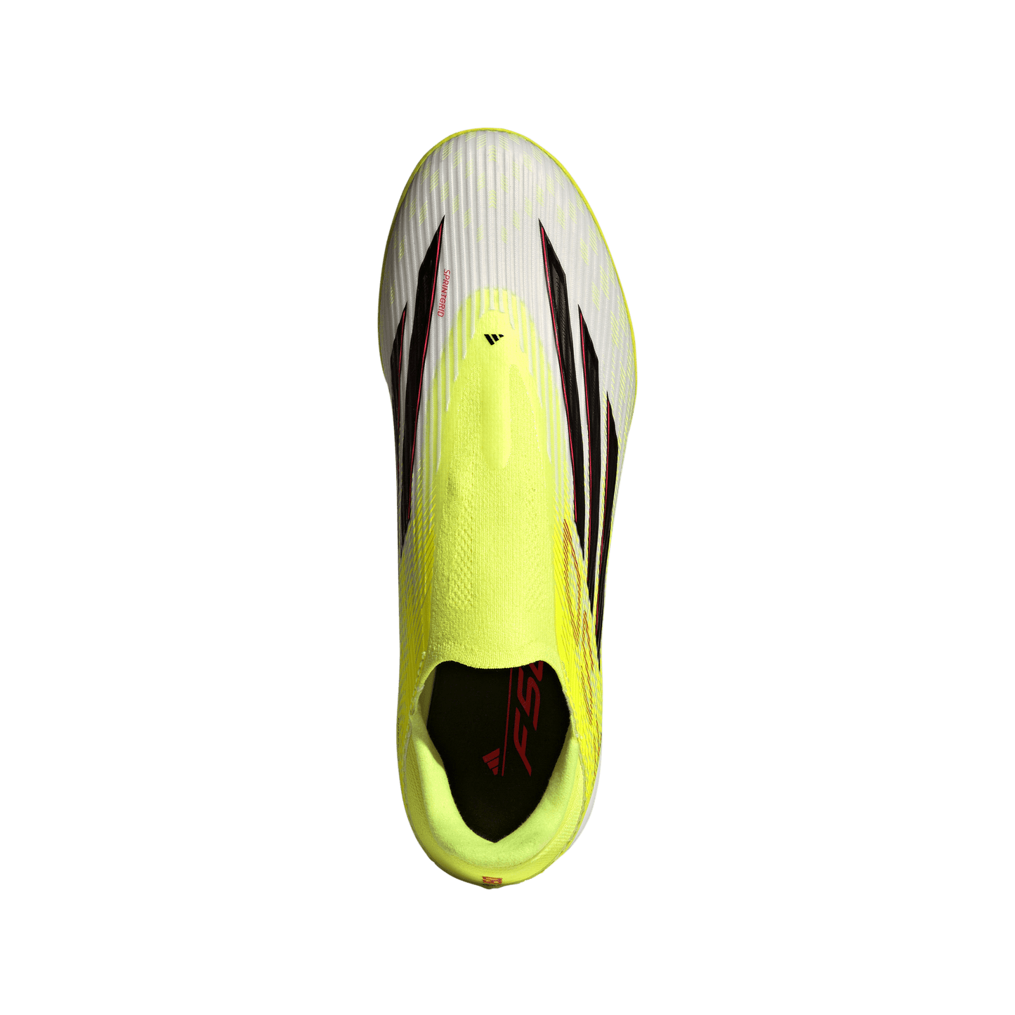 adidas F50 League Laceless Turf  Soccer Shoes | Team Solar Yellow 2 / Core Black / Lucid Rec | Men's