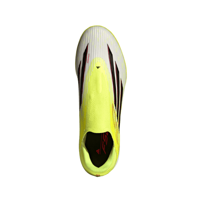 adidas F50 League Laceless Turf  Soccer Shoes | Team Solar Yellow 2 / Core Black / Lucid Rec | Men's