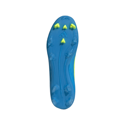 adidas F50 LEAGUE Laceless Firm Ground / Multi Ground Soccer Cleats | Lucid Ray Blue / Team Solar Yellow 2 / Lucid Aquamarine | Men's