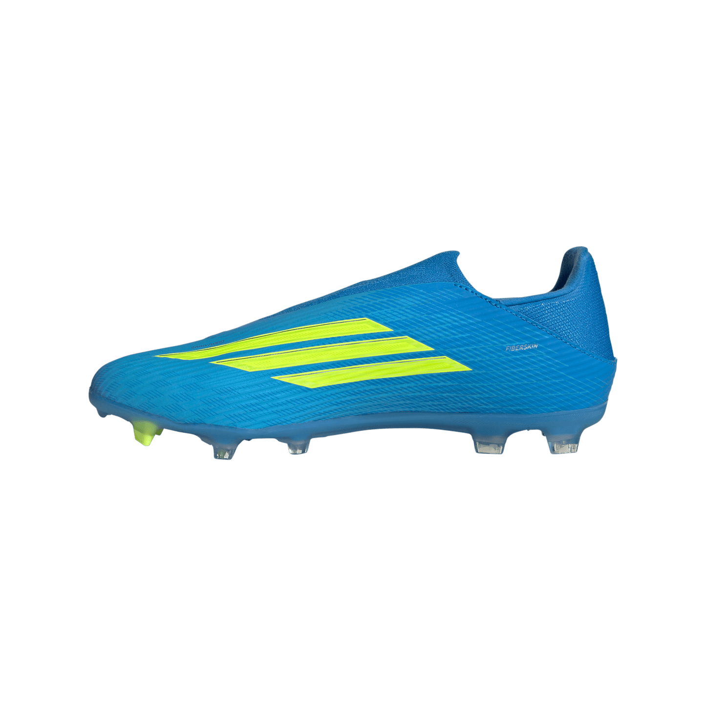adidas F50 LEAGUE Laceless Firm Ground / Multi Ground Soccer Cleats | Lucid Ray Blue / Team Solar Yellow 2 / Lucid Aquamarine | Men's