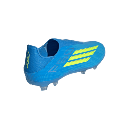 adidas F50 LEAGUE Laceless Firm Ground / Multi Ground Soccer Cleats | Lucid Ray Blue / Team Solar Yellow 2 / Lucid Aquamarine | Men's