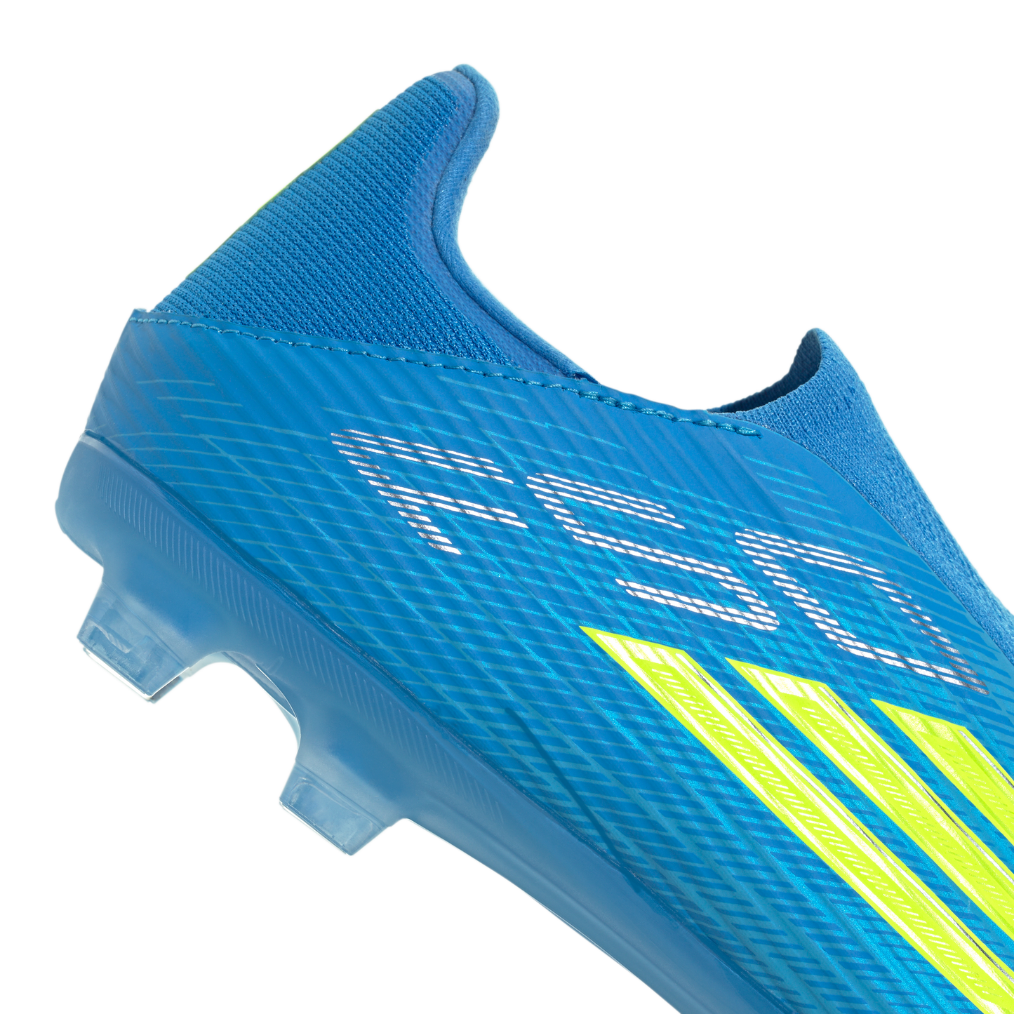adidas F50 LEAGUE Laceless Firm Ground / Multi Ground Soccer Cleats | Lucid Ray Blue / Team Solar Yellow 2 / Lucid Aquamarine | Men's