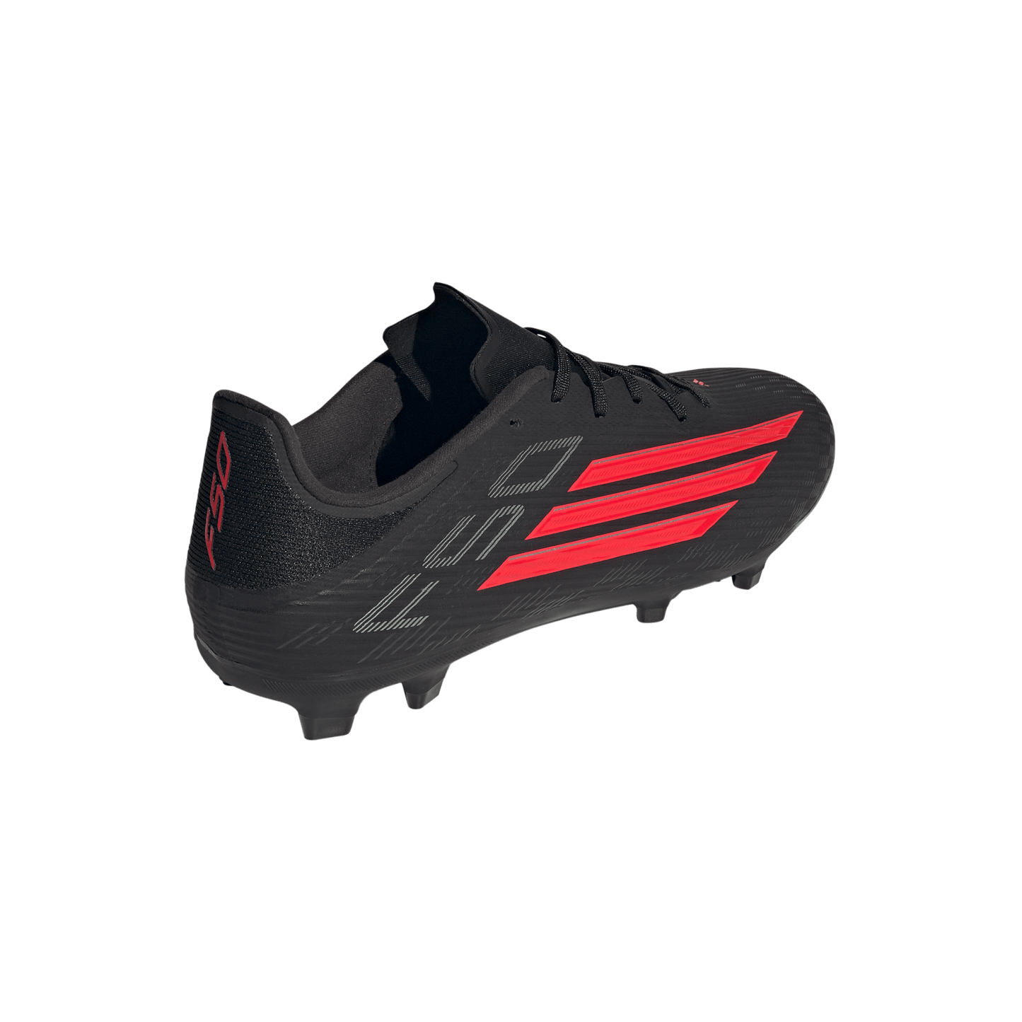 adidas F50 LEAGUE FG/MG Soccer Cleats | Core Black / Lucid Red / Core Black | Men's