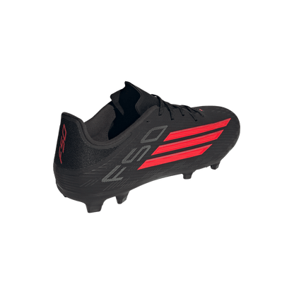 adidas F50 LEAGUE FG/MG Soccer Cleats | Core Black / Lucid Red / Core Black | Men's