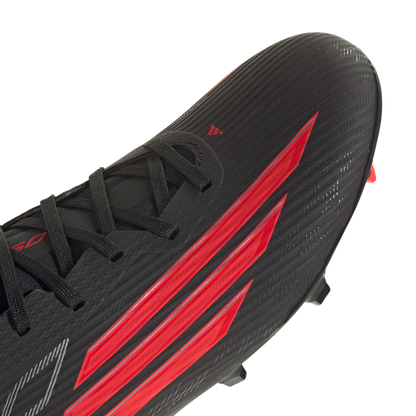 adidas F50 LEAGUE FG/MG Soccer Cleats | Core Black / Lucid Red / Core Black | Men's