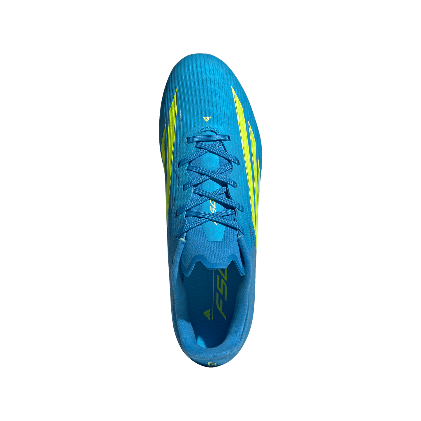 adidas F50 LEAGUE Firm Ground / Multi Ground Soccer Cleats | Lucid Ray Blue / Team Solar Yellow 2 / Lucid Aquamarine | Men's