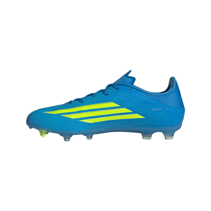 adidas F50 LEAGUE Firm Ground / Multi Ground Soccer Cleats | Lucid Ray Blue / Team Solar Yellow 2 / Lucid Aquamarine | Men's