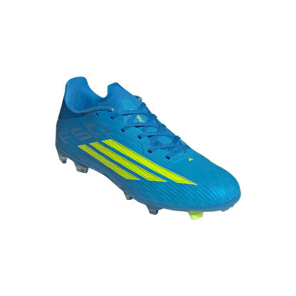 adidas F50 LEAGUE Firm Ground / Multi Ground Soccer Cleats | Lucid Ray Blue / Team Solar Yellow 2 / Lucid Aquamarine | Men's