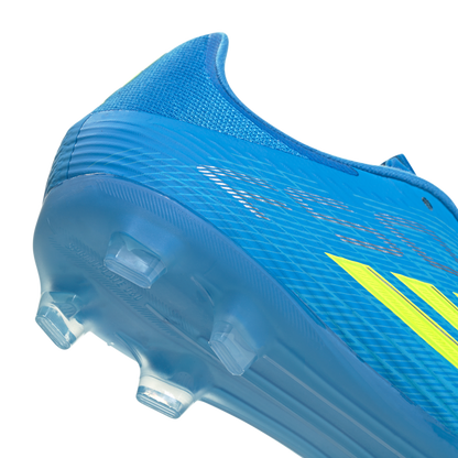 adidas F50 LEAGUE Firm Ground / Multi Ground Soccer Cleats | Lucid Ray Blue / Team Solar Yellow 2 / Lucid Aquamarine | Men's