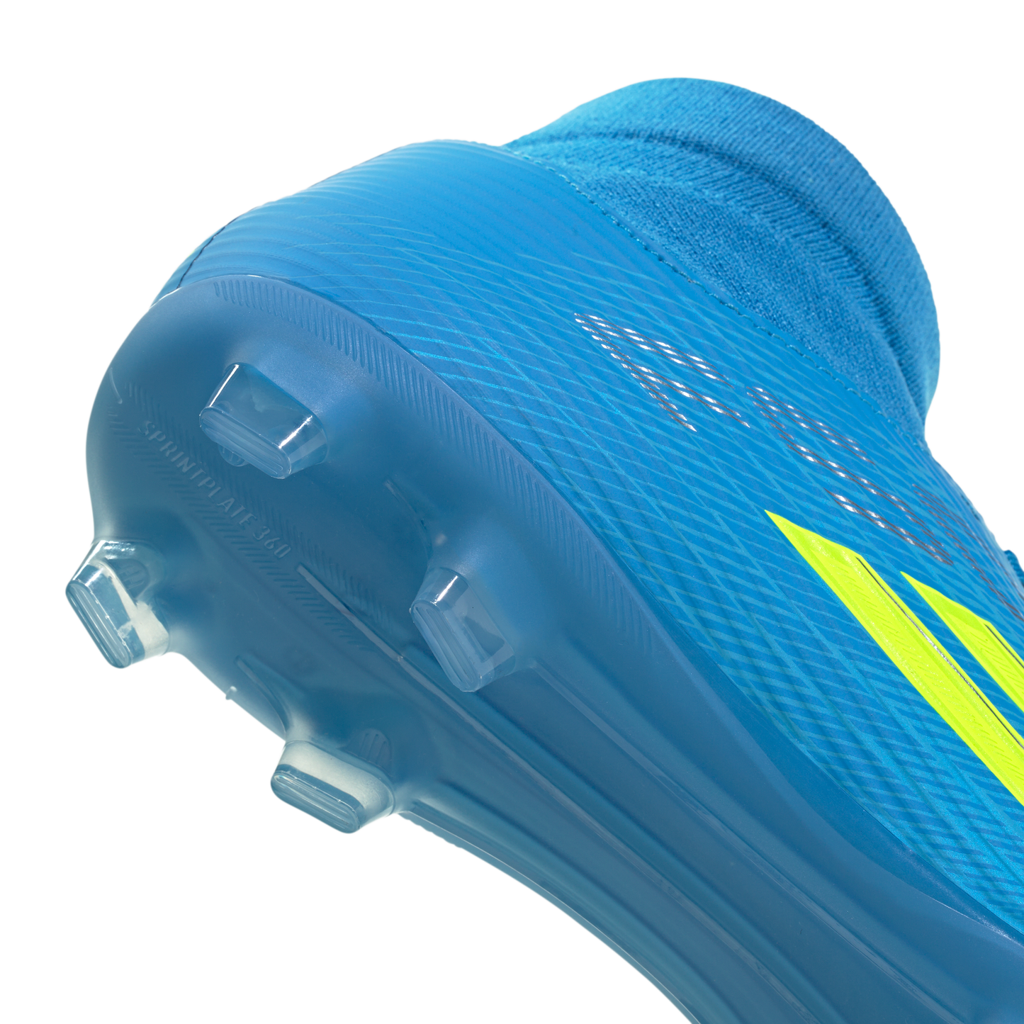 adidas F50 LEAGUE Mid Cut Firm Ground / Multi Ground Soccer Cleats | Lucid Ray Blue / Team Solar Yellow 2 / Lucid Aquamarine | Men's