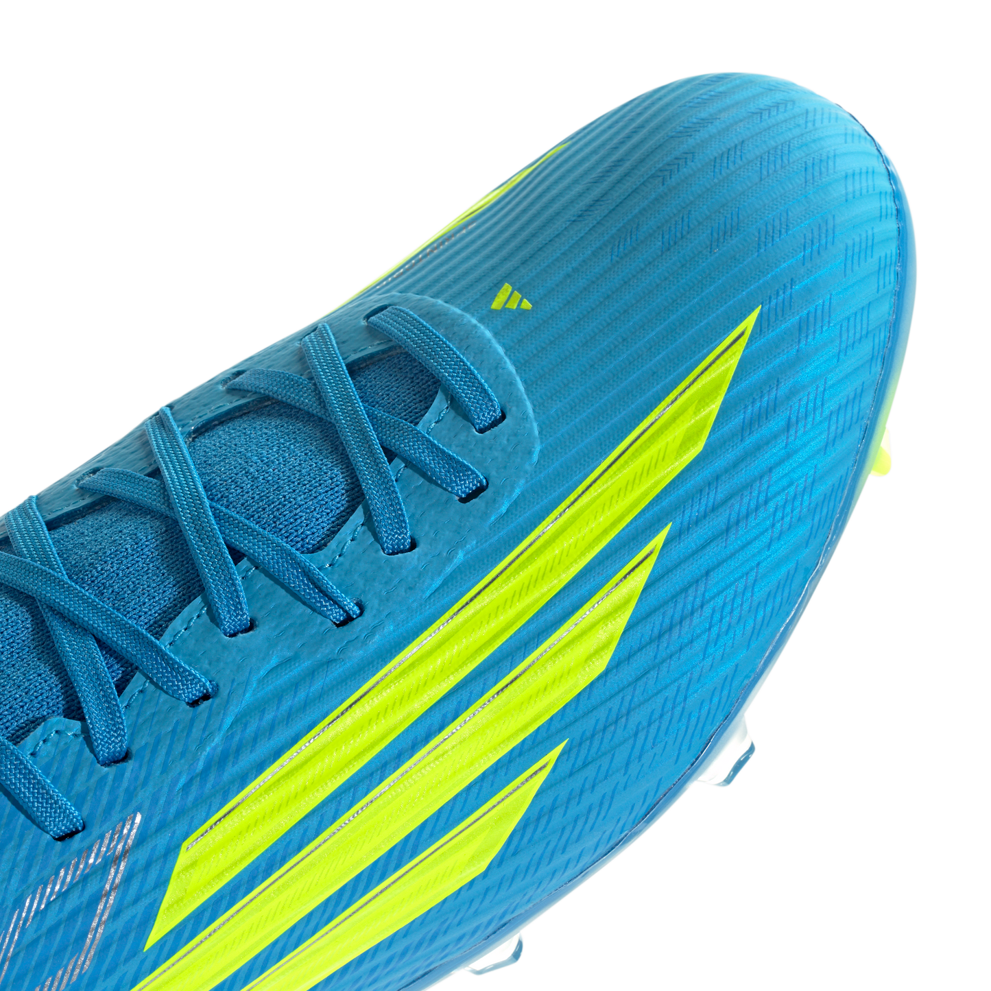 adidas F50 LEAGUE Mid Cut Firm Ground / Multi Ground Soccer Cleats | Lucid Ray Blue / Team Solar Yellow 2 / Lucid Aquamarine | Men's