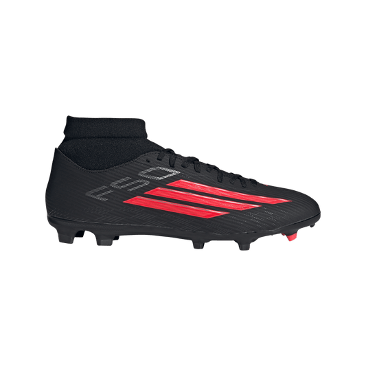 adidas F50 LEAGUE Mid Cut Firm Ground / Multi Ground Soccer Cleats | Core Black / Lucid Red | Men's