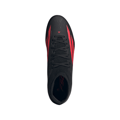 adidas F50 LEAGUE Mid Cut Firm Ground / Multi Ground Soccer Cleats | Core Black / Lucid Red | Men's
