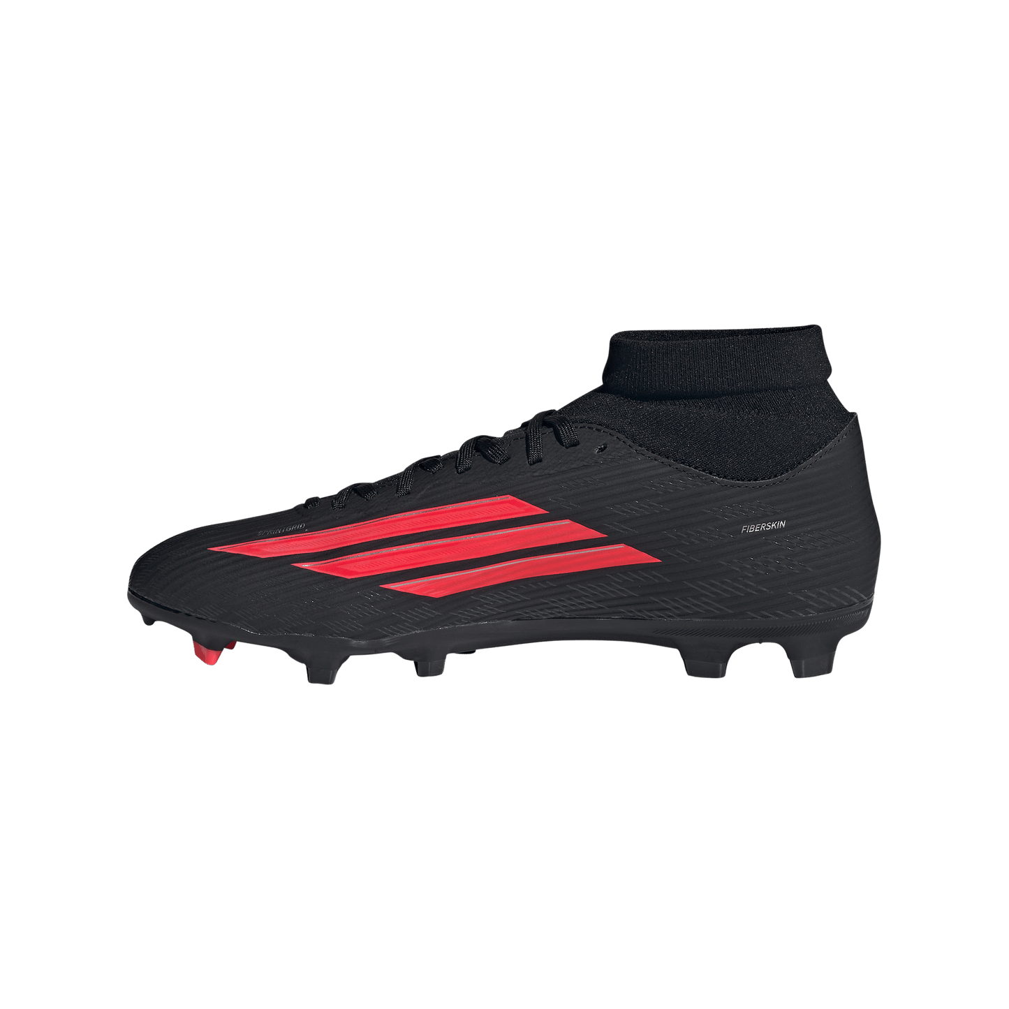 adidas F50 LEAGUE Mid Cut Firm Ground / Multi Ground Soccer Cleats | Core Black / Lucid Red | Men's