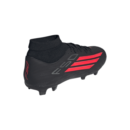 adidas F50 LEAGUE Mid Cut Firm Ground / Multi Ground Soccer Cleats | Core Black / Lucid Red | Men's