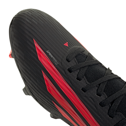adidas F50 LEAGUE Mid Cut Firm Ground / Multi Ground Soccer Cleats | Core Black / Lucid Red | Men's