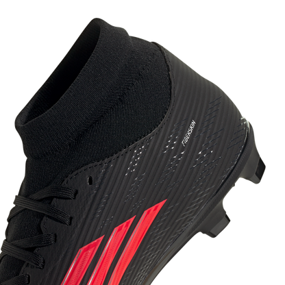 adidas F50 LEAGUE Mid Cut Firm Ground / Multi Ground Soccer Cleats | Core Black / Lucid Red | Men's