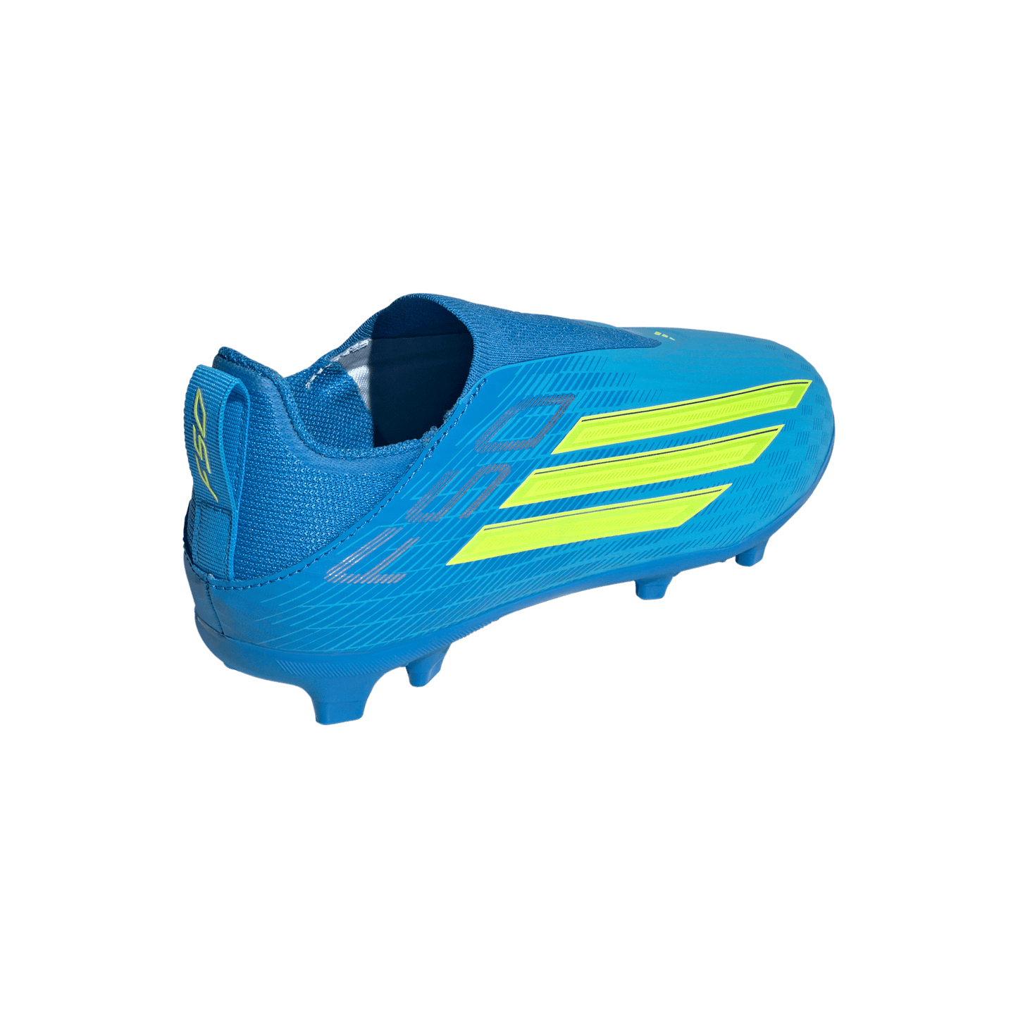 adidas F50 LEAGUE Laceless Firm Ground / Multi Ground Soccer Cleats  | Lucid Ray Blue / Team Solar Yellow 2 / Lucid Aquamarine | Kid's