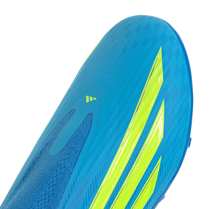 adidas F50 LEAGUE Laceless Firm Ground / Multi Ground Soccer Cleats  | Lucid Ray Blue / Team Solar Yellow 2 / Lucid Aquamarine | Kid's