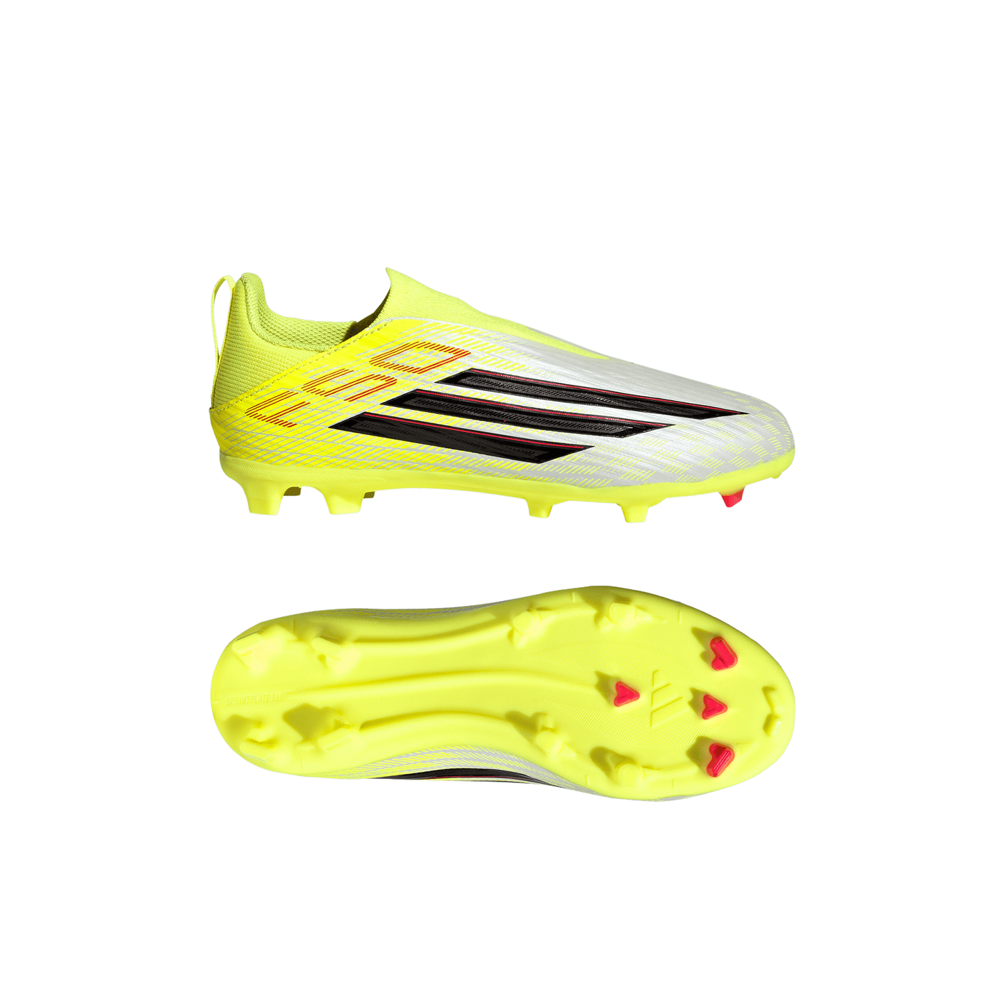 adidas F50 League Laceless Soccer Cleats | Team Solar Yellow 2 / Core Black / Lucid Rec | Kid's