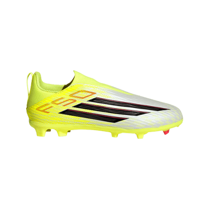 adidas F50 League Laceless Soccer Cleats | Team Solar Yellow 2 / Core Black / Lucid Rec | Kid's