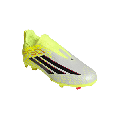 adidas F50 League Laceless Soccer Cleats | Team Solar Yellow 2 / Core Black / Lucid Rec | Kid's